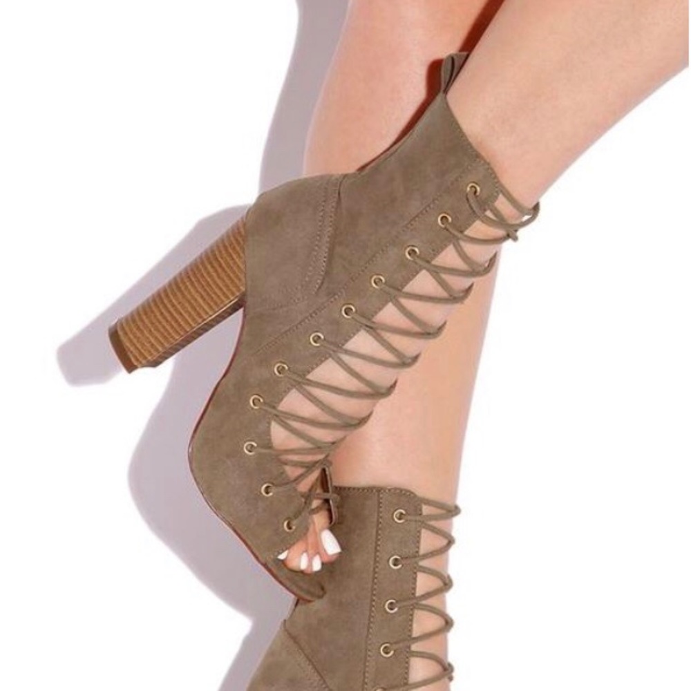 Lace-up Booties